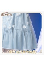 ChuShouMao Love and Deepspace Heroine Midnight Bloom Blue Dress Cosplay Costume